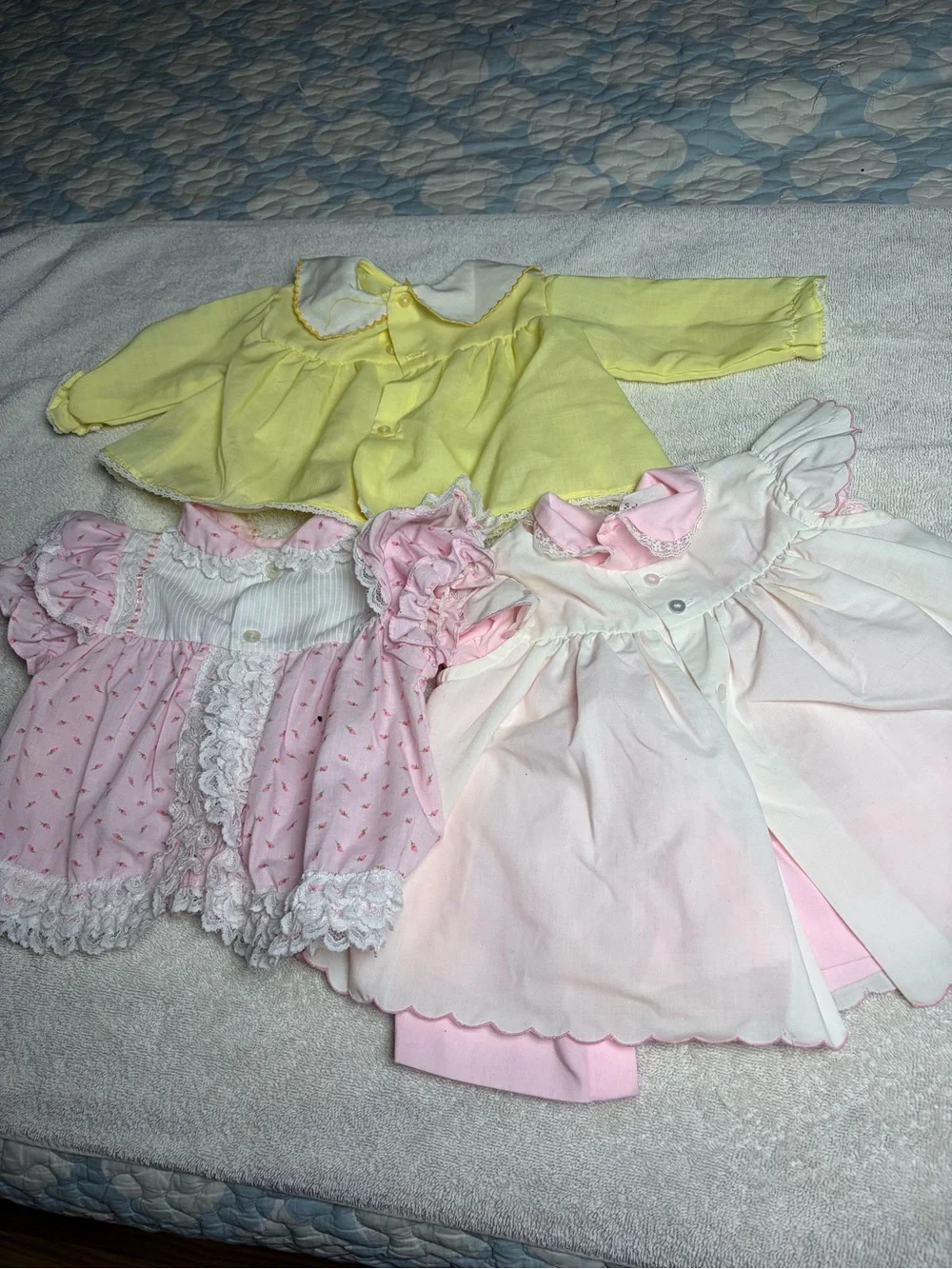 3-Piece Baby Girls Dress Set in Pink & Yellow